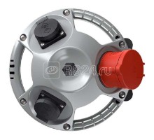 Комбинация розеток 3KRAFT 2хSCHUKO 16А230В и 1хСЕЕ 16А6ч5п400В IP44 черн./серебр. Mennekes 94350SI