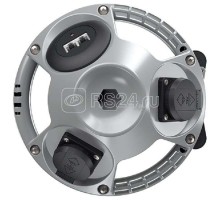 Комбинация розеток 3KRAFT 2хSCHUKO 16А230В и 2хRJ45 6Cat. IP44 черн./серебр. Mennekes 94354SI
