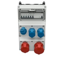 Комбинация розеток AMAXX 1хSCHUKO16А 2хСЕЕ16А3п 1СЕЕ16А5п 1хСЕЕ32А5п с защитой IP44 225х390х221мм Mennekes 930020