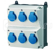 Комбинация розеток AMAXX 2хSCHUKO16А 1хСЕЕ32А5п с защитой 225х260х221мм IP44 черн./сер. MENNEKES 920928R
