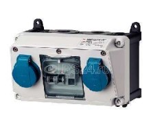 Комбинация розеток AMAXX 2хSCHUKO16А 230В с защитой 225х130х175мм IP44 черн./сер. Mennekes 910001