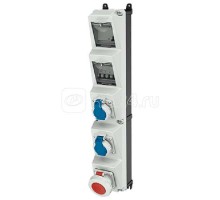 Комбинация розеток AMAXX-S 2хSCHUKO16А 1хСЕЕ16А5п с защитой IP67 112.5х650х174мм черн./сер. Mennekes 960030