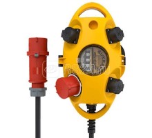 Комбинация розеток AirKRAFT 3хSCHUKO16А230В и 1хСЕЕ16А6ч5п400В с кабелем и вилкой СЕЕ32А IP44 черн./желт. Mennekes 94559GE