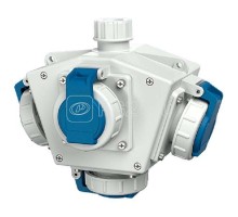 Комбинация розеток DELTA-BOX 4 розетки SCHUKO 16А 230В IP67 сер. Mennekes 91395