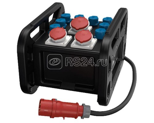 Комбинация розеток EverBOX GRIP 1СЕЕх32А5п400В 2СЕЕх16А5п400В 8хSCHUKO IP44 черн. MENNEKES 9502956SW