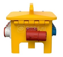 Комбинация розеток EverGUM 4хSCHUKO16А 2хСЕЕ32А 2хСЕЕ16А вилка СЕЕ32А IP44 360х340х330мм желт. Mennekes 70445