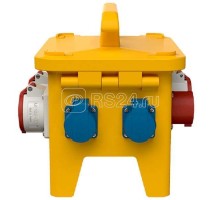 Комбинация розеток EverGUM 4хSCHUKO16А 3хСЕЕ16А5п с защитой вилка СЕЕ16А5п IP44 300х230х207.5мм желт. Mennekes 70414