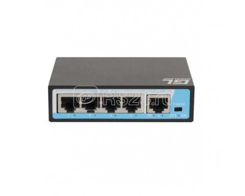 Коммутатор неуправляемый 4 PoE (802.3af) порта 10/100Мбит/с до 250 метров cat6 1Upl 60W GIGALINK GL-SW-F005-04P