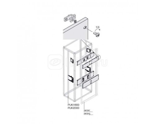 Комплект 2хT6 3/4P выкат. блок. W=600мм ABB 1STQ008167A0000