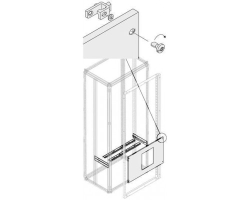Комплект E1.2 3/4P выкат. блок. W=800мм ABB 1STQ008386A0000
