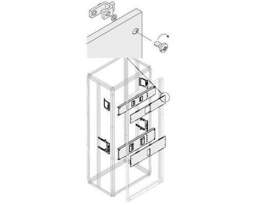 Комплект горизонт. XT1 3/4P FIX мот. W=400мм ABB 1STQ007759A0000