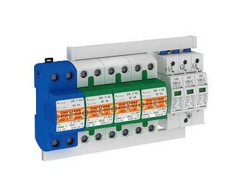 Комплект молниеотвод с разрядником MCD+V20 3 полюсн.+NPE PS4-B+C TT+TNS OBO 5089761