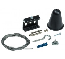 Комплект подвеса для шинопровода с тросом 3м черн. ИЭК LPK0D-KPT-03-K02