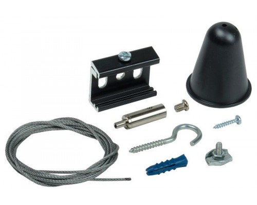 Комплект подвеса для шинопровода с тросом 5м черн. ИЭК LPK0D-KPT-05-K02