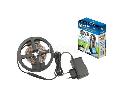 Комплект светодиодной ленты ULS-Q721 2835-60LED/m-IP20-2.5M-DW RRP24C00 2.5м IP20 адаптер 24Вт свет хол. бел. Volpe UL-00000643
