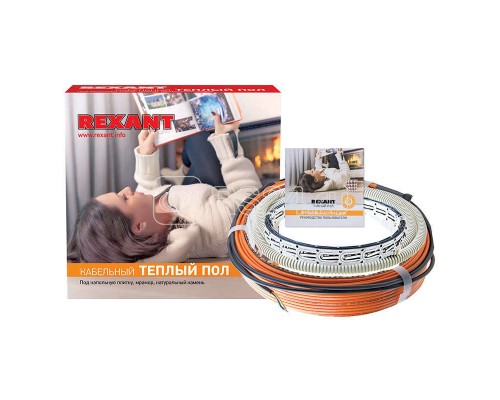 Комплект Теплый пол (кабель) двужил. RND-140-2100 (в стяжку) (2100Вт/140м/ S обогрева м2: 13.0-17.5) REXANT 51-0521-3