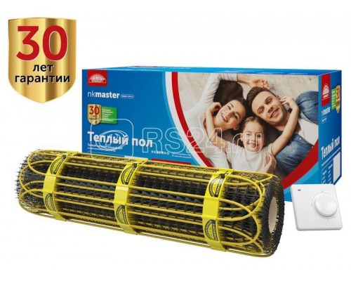 Комплект Теплый пол (мат) 2НК 450Вт/3.0кв.м Мастер с терморегулятором Национальный комфорт 2228659