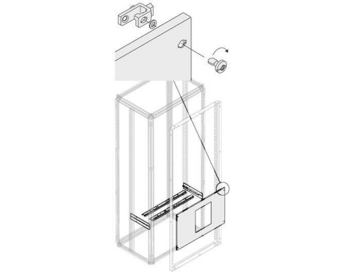 Комплект верт. E2.2 3/4P FIX блок. W=600мм ABB 1STQ008186A0000
