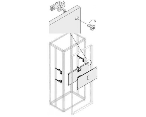Комплект верт. XT1 3-4P FIX мотор. W=400мм ABB 1STQ008465A0000