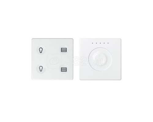 Комплект выключателя 4-кл. сенсорн. + регулятор Т2 KNX; RJ12 бел. Simon82 Sense 8400654-030