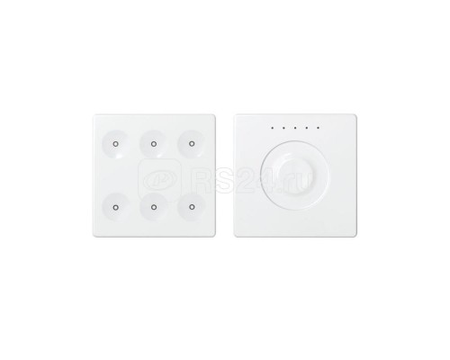 Комплект выключателя 6-кл. сенсорн. + регулятор KNX; RJ12 бел. Simon82 Sense 8400671-030