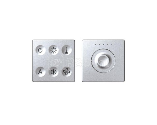 Комплект выключателя 6-кл. сенсорн. + регулятор Т1 LON; RJ12 алюм. Simon82 Sense 8000673-093