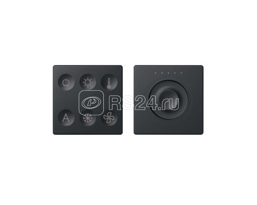 Комплект выключателя 6-кл. сенсорн. + регулятор Т1 LON; RJ12 графит Simon82 Sense 8000673-038