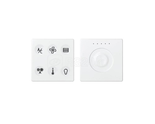 Комплект выключателя 6-кл. сенсорн. + регулятор Т2 KNX; RJ12 бел. Simon82 Sense 8400674-030