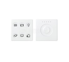 Комплект выключателя 6-кл. сенсорн. + регулятор Т3 KNX; RJ12 бел. Simon82 Sense 8400675-030