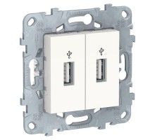 Коннектор-USB 2-м UNICA NEW бел. SchE NU542718
