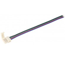 Коннектор для соединения светодиод. лент RGB PRO 5050 10мм с драйвером (15см-разъем) (уп.5шт) ИЭК LSCON10-RGB-213-5-PRO
