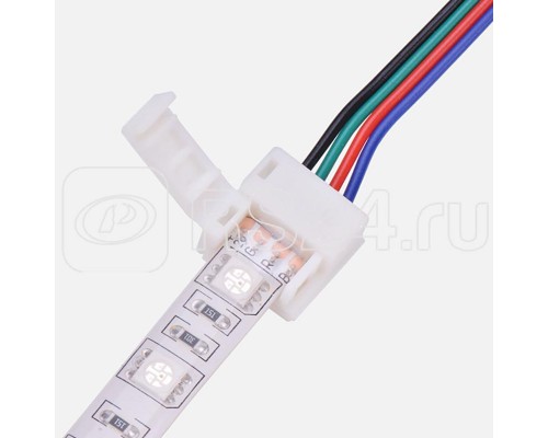 Коннектор питания (1 разъем) для RGB LED лент 10мм влагозащ. (уп.10шт) Neon-Night 144-028