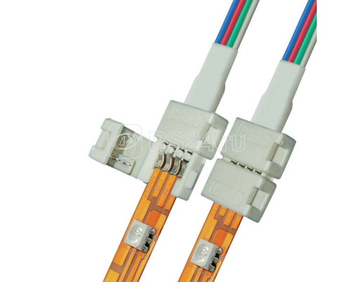 Коннектор (провод) UCX-SD4/B20-RGB WHITE 020 POLYBAG для соединения светодиодных лент 5050 RGB с блоком питания 4 контакта IP20 бел. (уп.20шт) Uniel 06610