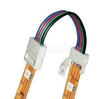Коннектор (провод) UCX-SS4/B20-RGB WHITE 020 POLYBAG для соединения светодиодных лент 5050 RGB между собой 4 контакта IP20 бел. (уп.20шт) Uniel 06613