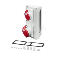 Консоль угловой с разъмами СЕЕ 1х32А5п6ч400В и 1х63А5п6ч400В 300х150х170 PC IP44 Mi CB 15 сер. HENSEL 20001087