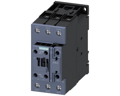 Контактор 3п 37кВт AC3 400В 1НО+1НЗ S2 винт. клеммы Siemens 3RT20381AP00