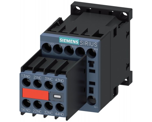 Контактор 3п AC-3 3кВт/400В 2НО+2НЗ 24В DC S00 Siemens 3RT20151FB443MA0