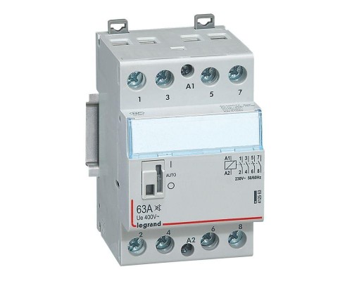 Контактор мод. 230В 4НО 63А бесш. с ручкой CX3 Leg 412563