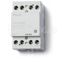 Контактор модульный 3NO + 1NC 40А AgSnO2 24В AC/DC 53.5мм IP20 опции: мех. индикатор FINDER 224400244710PAS