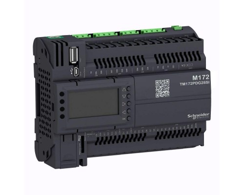 Контроллер M172 производит. дисплей 28 I/O Eth 2RS485 2SSR изол. SchE TM172PDG28SI