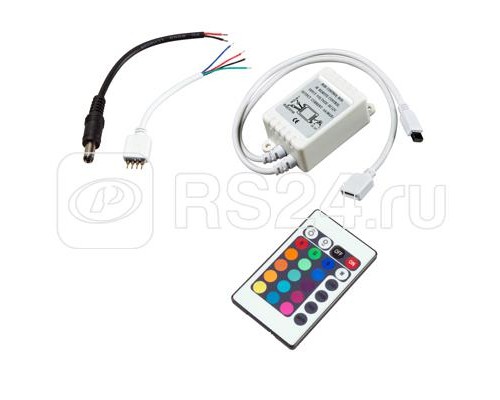 Контроллер RGB 102х65х25мм для светодиод. модулей/лент инфракрасный 72Вт (IR) 24-12В/6А IP20 NEON-NIGHT143-101-3