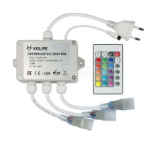 Контроллер ULC-Q444 RGB WHITE для управления светодиод. RGB ULS-5050 лентами 220В 3 вых. 1440Вт с пультом ДУ ИК Volpe UL-00002275