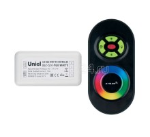 Контроллер для управления многоцв. светодиод. источниками света 12/24В с пультом ДУ 2.4ГГц ULC-G10-RGB BLACK UNIEL 11105