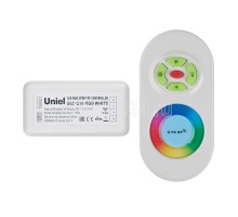 Контроллер для управления многоцв. светодиод. источниками света 12/24В с пультом ДУ 2.4ГГц ULC-G10-RGB WHITE UNIEL 11104