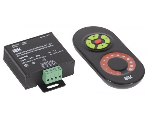 Контроллер с ПДУ радио MONO 1 канал 12В 10А 120Вт черн. ИЭК LSC1-MONO-120-RF-20-12-B