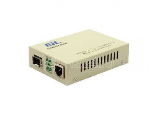 Конвертер UTP-SFP 10/100/1000Мбит/с в 1000Мбит/с (GL-GU-SFP-v2) GIGALINK GL-MC-UTPG-SFPG-F
