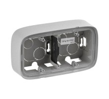 Коробка 2 поста для накладного монтажа Valena Allure алюм. Leg 755572