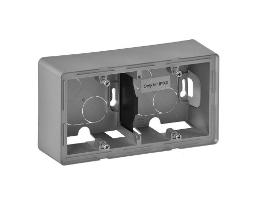 Коробка 2 поста для накладного монтажа Valena Life алюм. Leg 754212