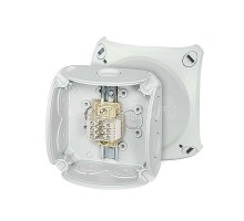 Коробка 93х93х62 RK 0203 T 7+1 мемб. вводов 3-клеммы 0.5-2.5 кв.мм сер. PP IP66 HENSEL 62000171