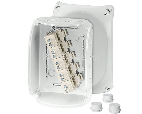 Коробка DK 1616 G 210х155х92 10хМ25-40 5-пол.кл.6-35кв.мм PC IP55/IP66 с 3хESM40 сер. HENSEL 62000014
